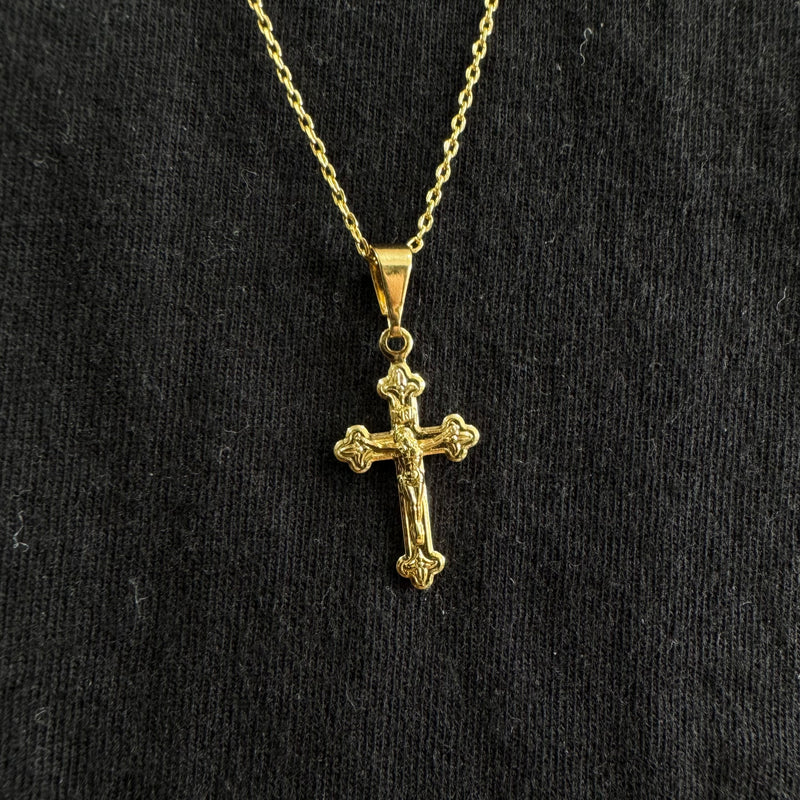 Pingente Cruscifixo com Cristo (ideal para correntes de 1mm a 2,5mm)